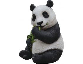 Panda mangeant de l'eucalyptus en résine