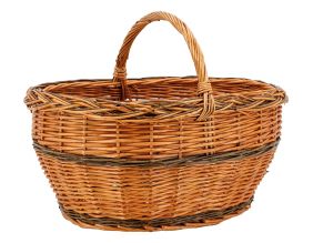 Panier Lucette en osier buff (Arrondi)