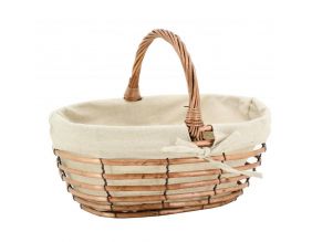 Panier ajouré en osier et jute 35 cm