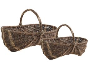 Panier bourguignon en osier (Lot de 2)