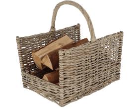 Panier à bûches en branches de saule