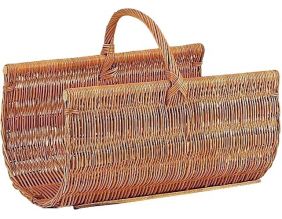 Panier à bûches en osier buff