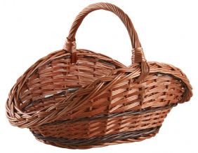 Panier à bûches en osier buff renforcé