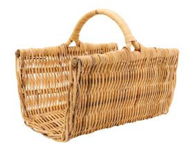 Panier à bûches en poelet (Rectangulaire clair)