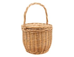 Panier à couvercle pivotant en osier clair