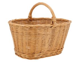 Panier crocane en osier buff
