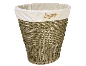 Panier à linge en éclisse grise