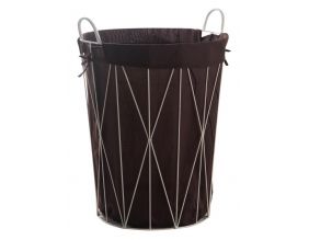 Panier à linge en métal et coton