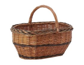 Panier Lucette en osier buff (Arrondi)