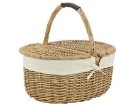 Panier en osier avec couvercle