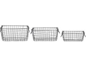 Panier rectangulaire en métal (Lot de 3) (Petits)