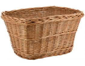 Panier vélo en osier buff