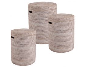 Paniers à linge en rotin (Lot de 3)