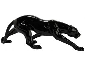Statue panthères rivets en polyrésine argentée Cat rivet | Maisons du Monde