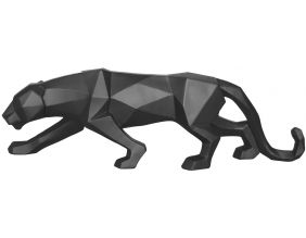 Panthère en résine mat Origami (Noir)