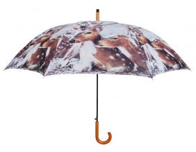 Parapluie daim en nylon et bois (Daim)