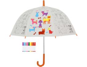Parapluie enfant à colorier 70 cm (Chiens)