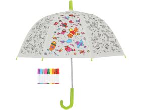 Parapluie enfant à colorier 70 cm (Oiseaux)
