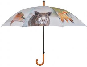 Grand parapluie bois et métal toile polyester (Hiver)