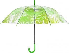 Parapluie transparent avec feuilles Jungle
