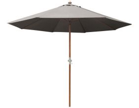 Parasol en bois 300 cm avec manivelle Holly (Gris)