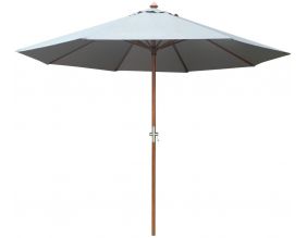 Parasol en bois 350 cm avec manivelle June (Ecru)