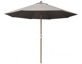 Parasol en bois 350 cm avec manivelle june (Gris)