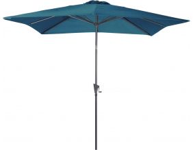 Parasol carré en aluminium avec manivelle 2,5m Tilt (Bleu)