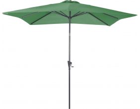 Parasol carré en aluminium avec manivelle 2,5m Tilt (Vert)