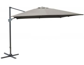 Parasol déporté en aluminium 3x4m Dom (Taupe)