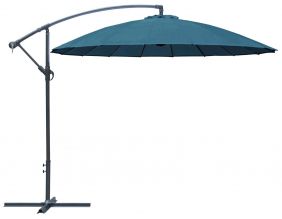 Parasol déporté en aluminium et fibre de verre 3m Pagode (Bleu)