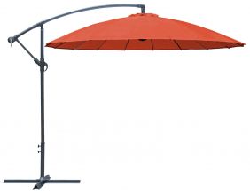 Parasol déporté en aluminium et fibre de verre 3m Pagode (Paprika)