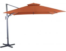 Parasol déporté inclinable et orientable Bioclim 3 x 3 m (Paprika)