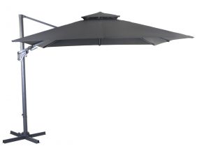 Parasol déporté inclinable et orientable Bioclim 3 x 3 m (Gris)