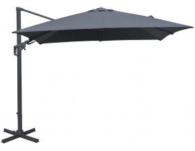 Parasol déporté orientable 360° inclinable gauche droite 3 x 3 m Orient (Gris)