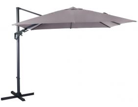 Parasol déporté orientable 360° inclinable gauche droite 3 x 3 m Orient (Taupe)