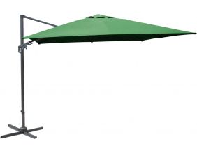 Parasol déporté orientable 360° inclinable gauche droite 3 x 3 m Orient (Vert)