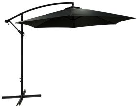 Parasol déporté rond Eko 3 m (Gris anthracite)