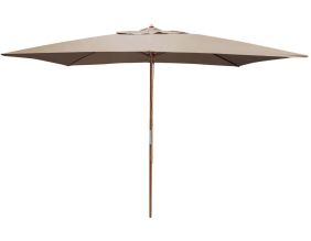Parasol avec mât en bois 300x200 cm Ori (Taupe)