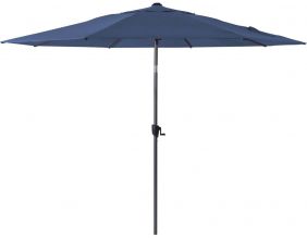 Parasol rond en aluminium 3m Castries (Gris et bleu)