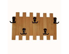 Patère en bois Mymo (Modèle 2 - 5 crochets)