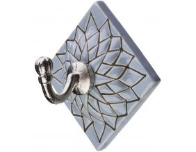 Patère en céramique 1 crochet Diamant (Gris)