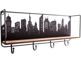 Patère avec étagère intégrée City 50 x 22 cm