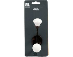 Patère en fer 2 têtes Vintage (Bronze)