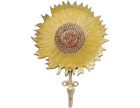 Patère en laiton recyclé Tournesol