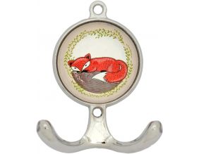 Patère en métal et céramique Fox