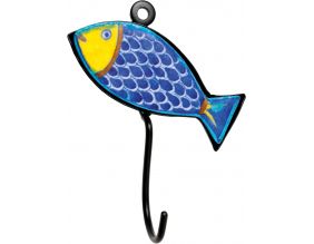 Patère en métal et céramique Poisson (Coloris 2)