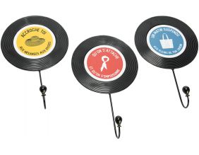 Patères vinyle en métal (Lot de 3)