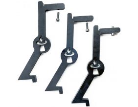 Patte de fixation pour fumoir en acier (Lot de 3) (Taille L)