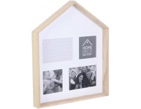 Pêle-mêle en bois 4 vues Maison